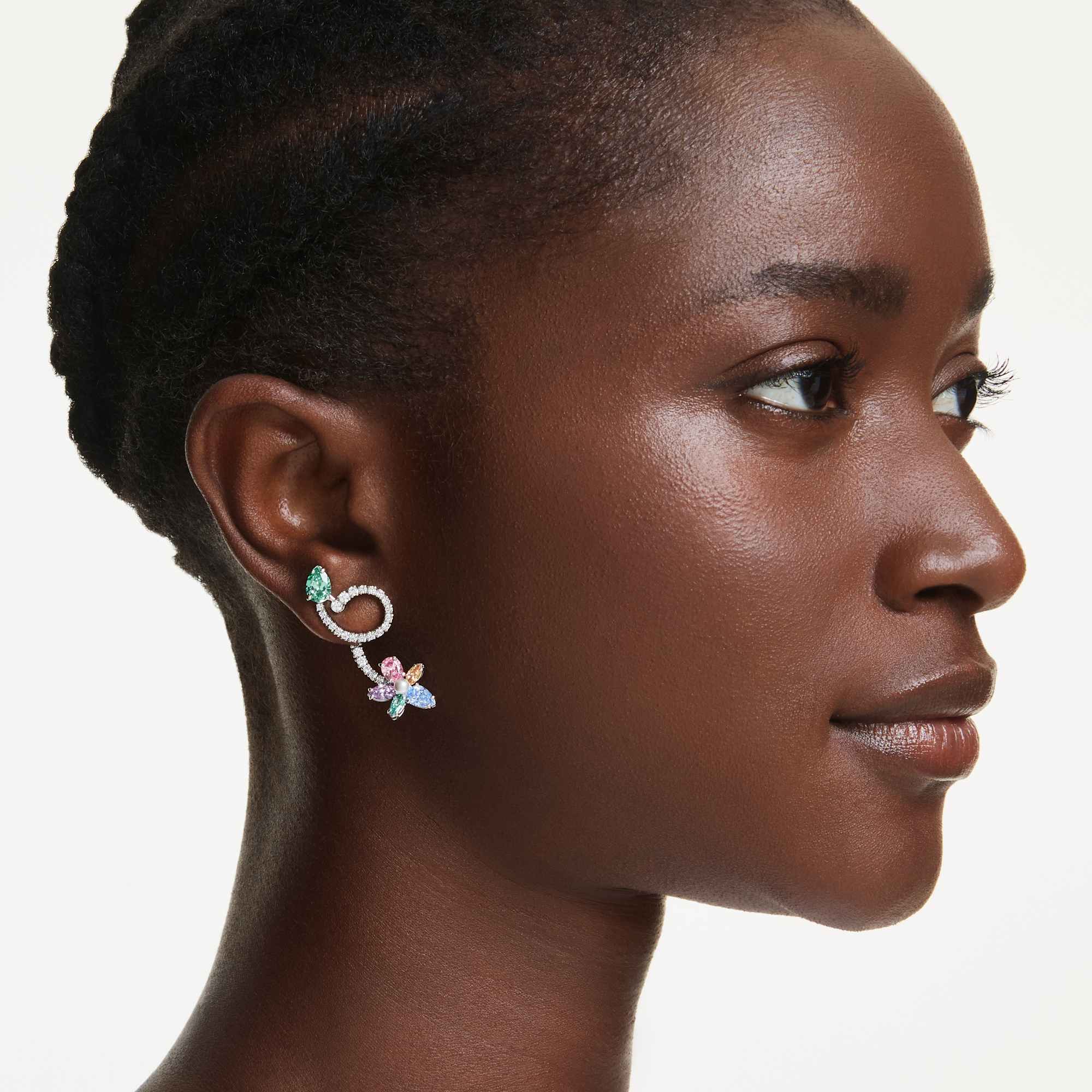 ariana-grande-x-swarovski-drop-earrings-with-ear-jacket-mixed-cuts-dragonfly-flower-multicolored-rhodium-plated-swarovski-5749190