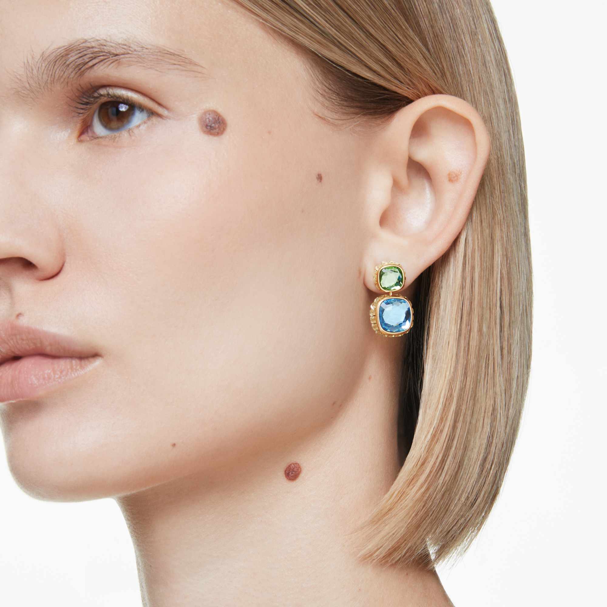 chroma-drop-earrings-cushion-cut-multicolored-18k-gold-finish-swarovski-5692492