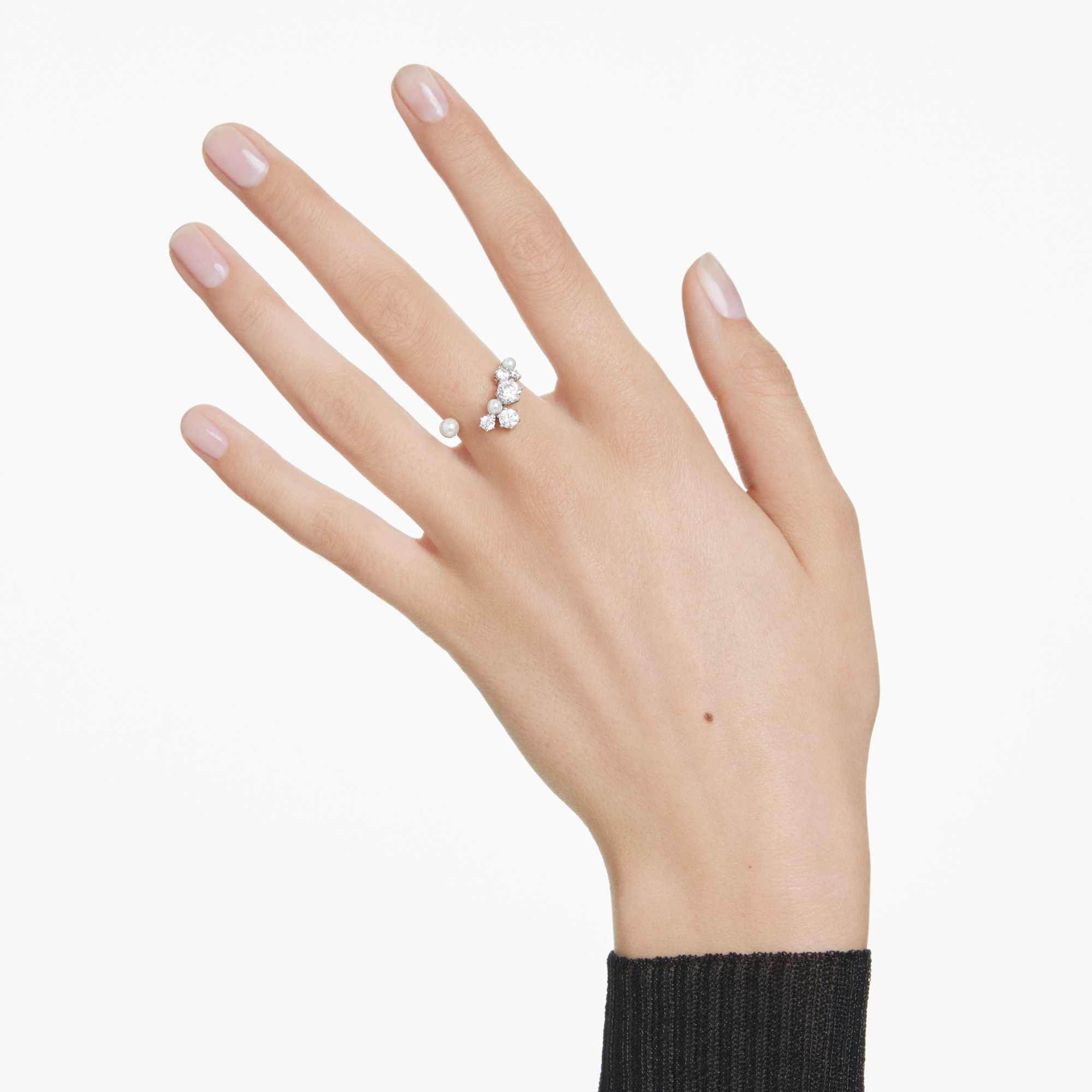 constella-open-ring-crystal-pearl-round-cuts-white-rhodium-plated-swarovski-5705596