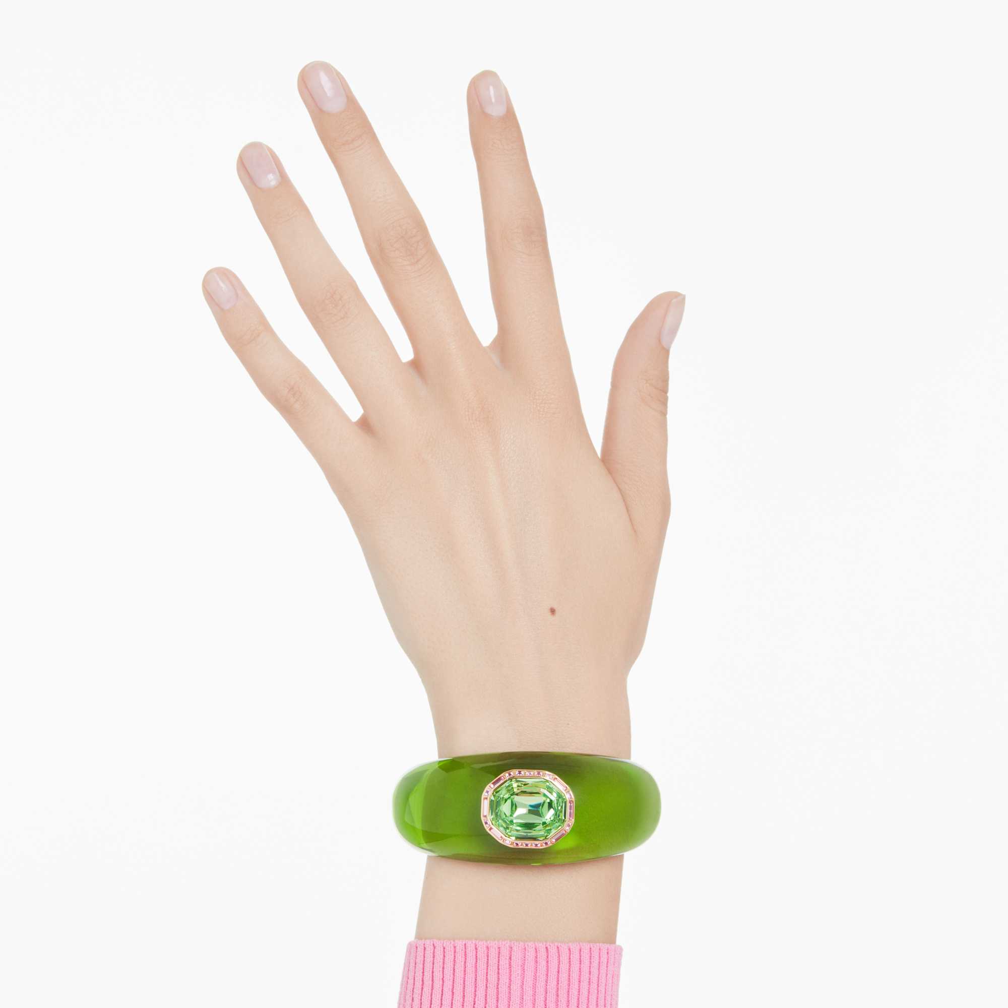 dulcis-cuff-octagon-cut-green-18k-gold-finish-swarovski-5714381