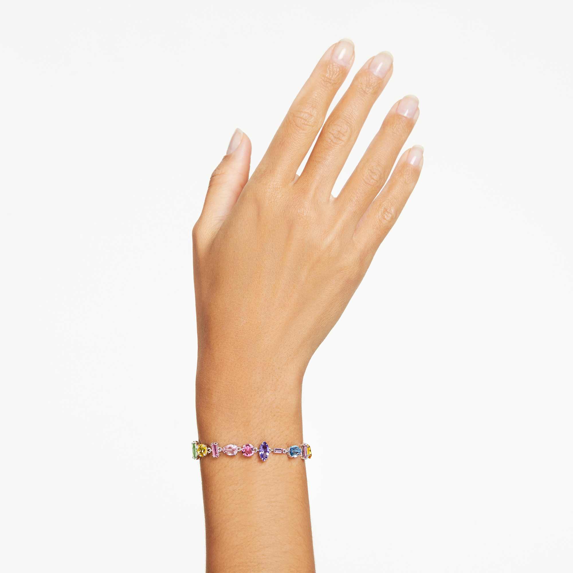 gema-bracelet-mixed-cuts-multicolored-rhodium-plated-swarovski-5656427