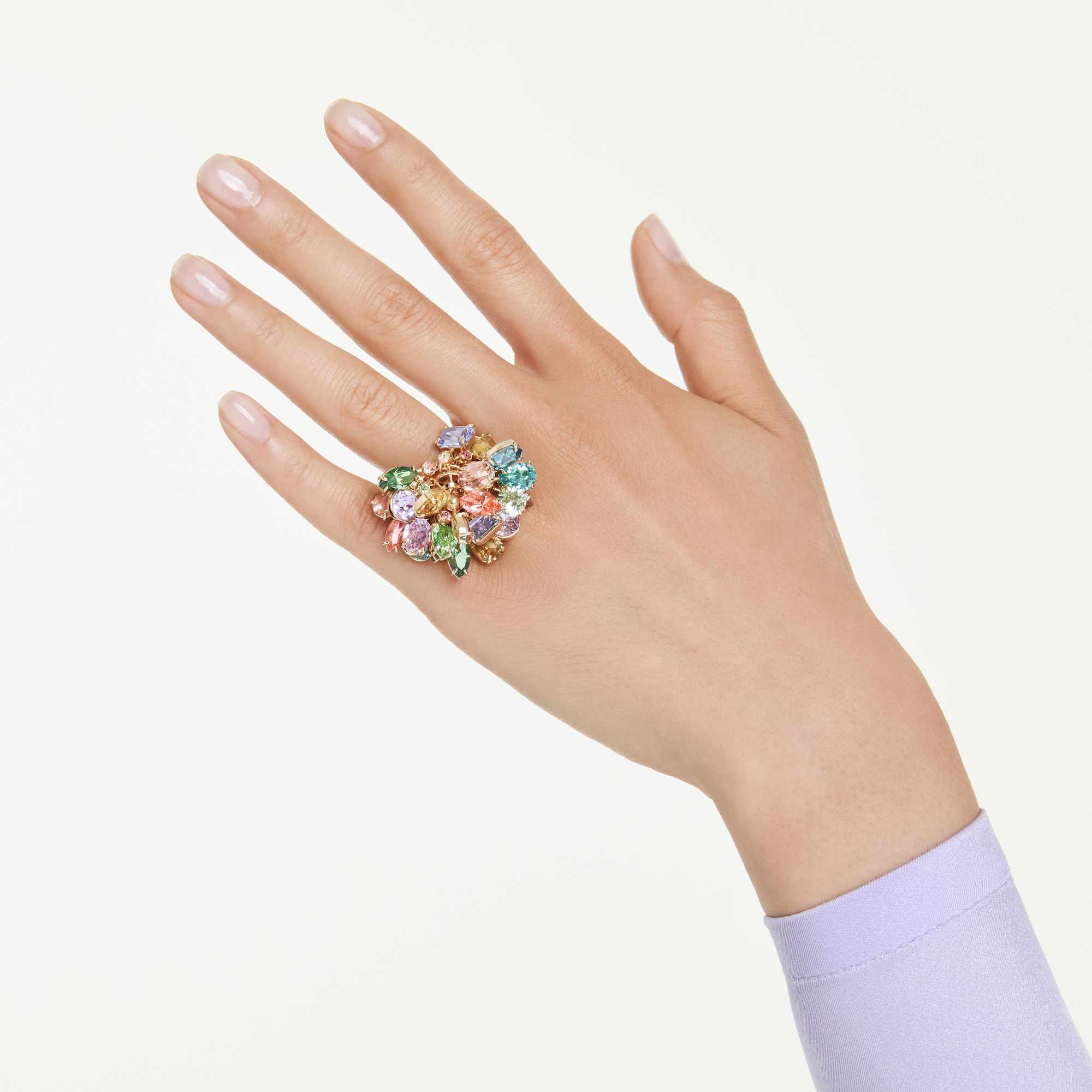 gema-cocktail-ring-mixed-cuts-multicolored-18k-gold-finish-swarovski-5753503