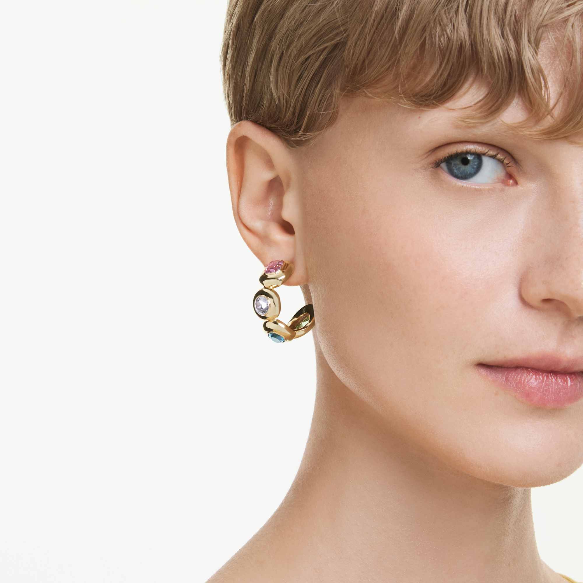gema-hoop-earrings-mixed-cuts-multicolored-18k-gold-finish-swarovski-5737444