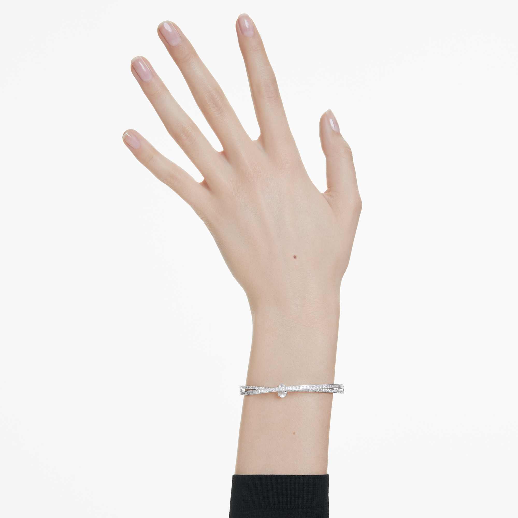 hyperbola-bangle-mixed-cuts-white-rhodium-plated-swarovski-5691224