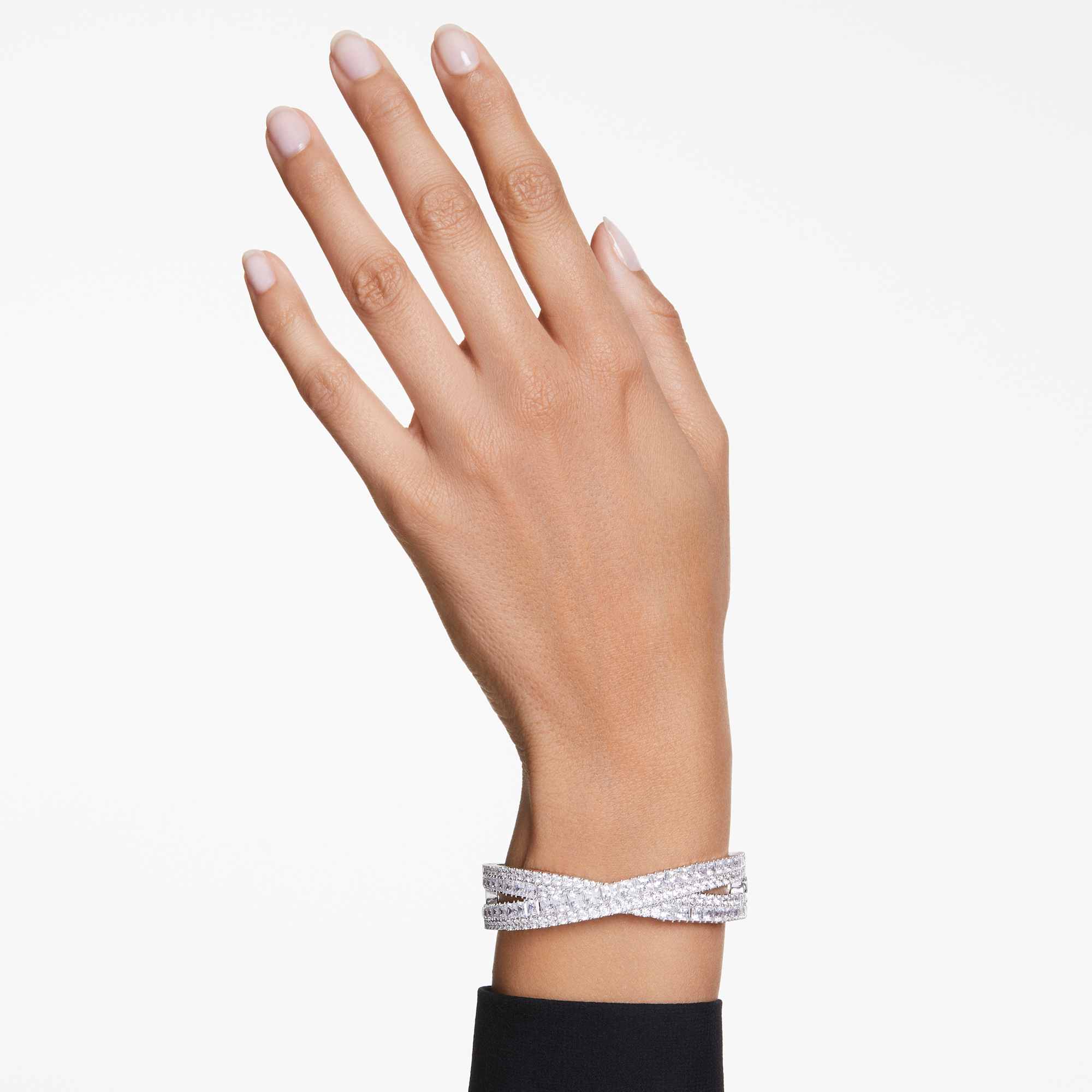 hyperbola-cuff-mixed-cuts-infinity-white-rhodium-plated-swarovski-5680268