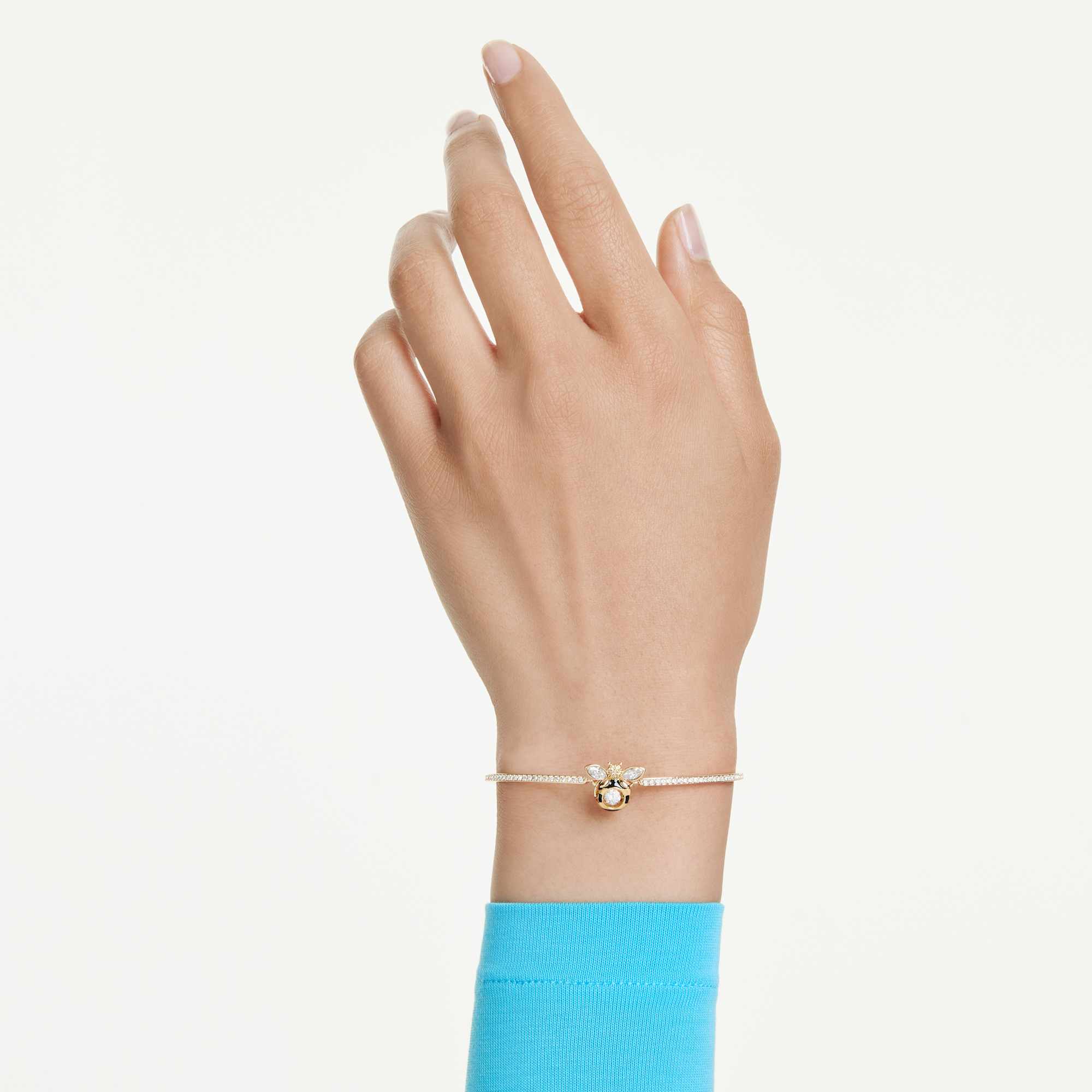 idyllia-bangle-mixed-cuts-bee-multicolored-18k-gold-finish-swarovski-5742679