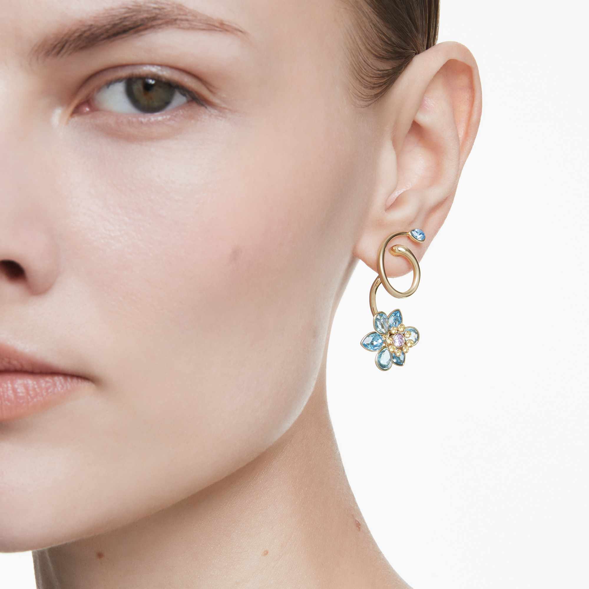 idyllia-drop-earrings-asymmetrical-design-mixed-cuts-flower-multicolored-18k-gold-finish-swarovski-5709025