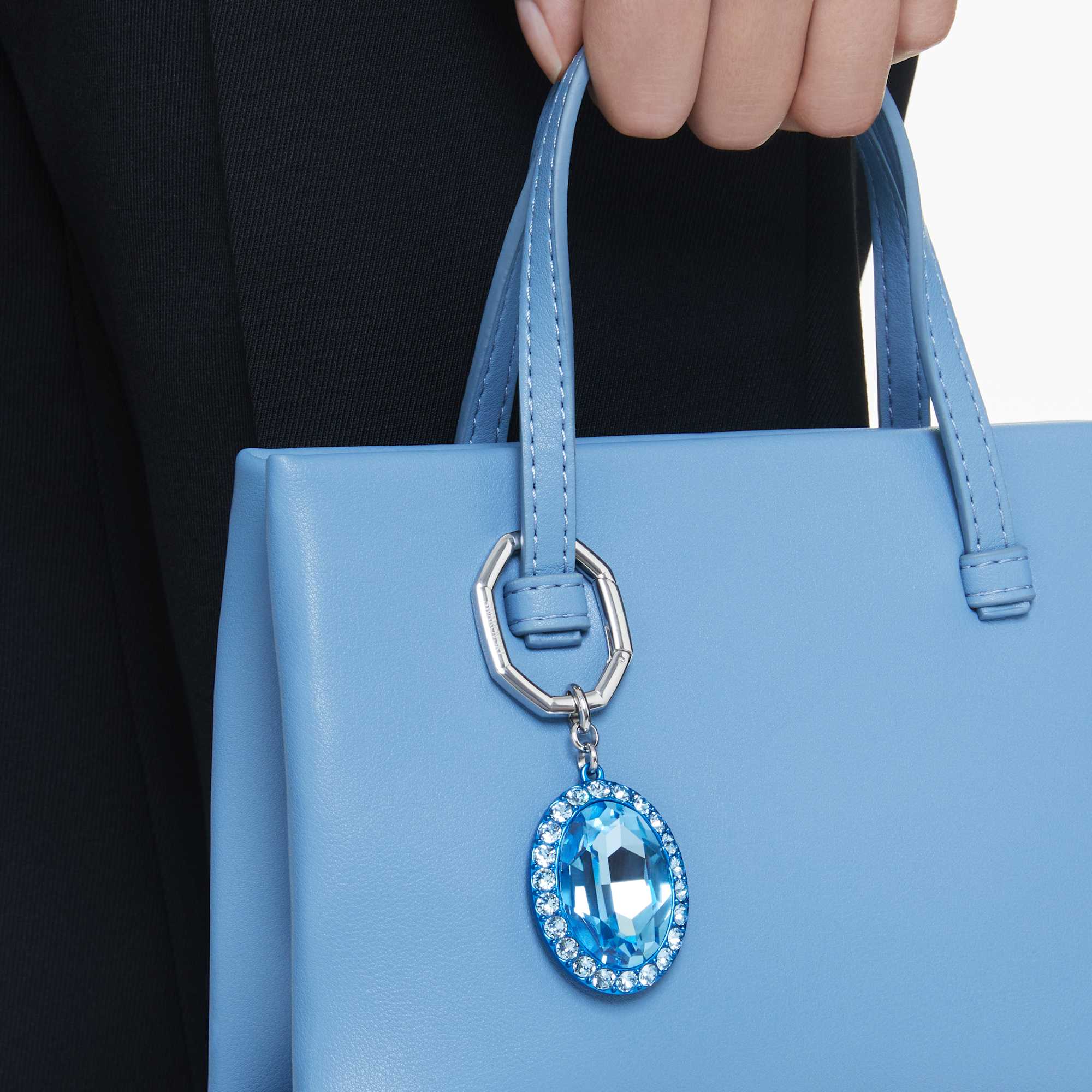 key-ring-oval-cut-blue-mixed-metal-finish-swarovski-5666644