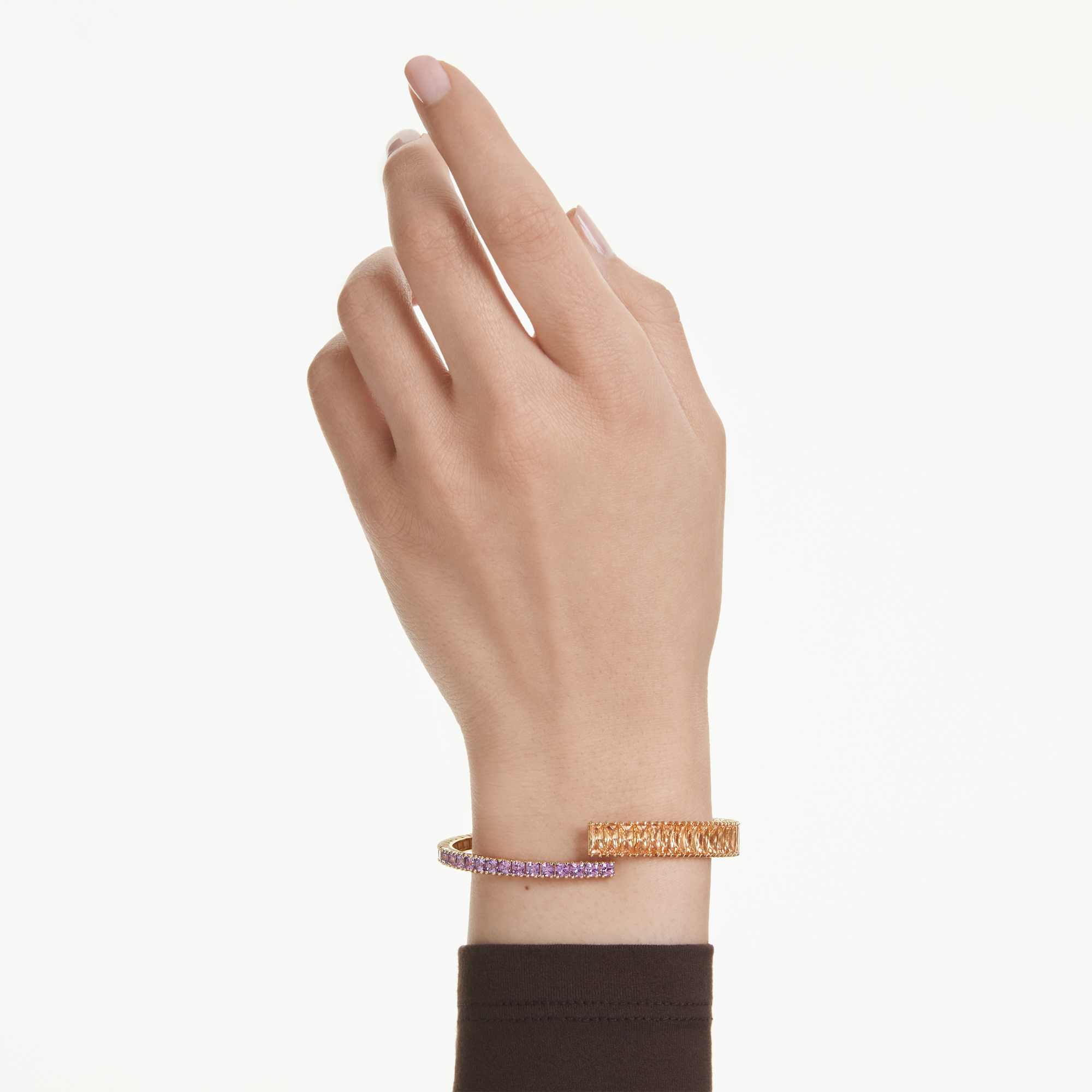 matrix-bangle-mixed-cuts-multicolored-18k-gold-finish-swarovski-5731048