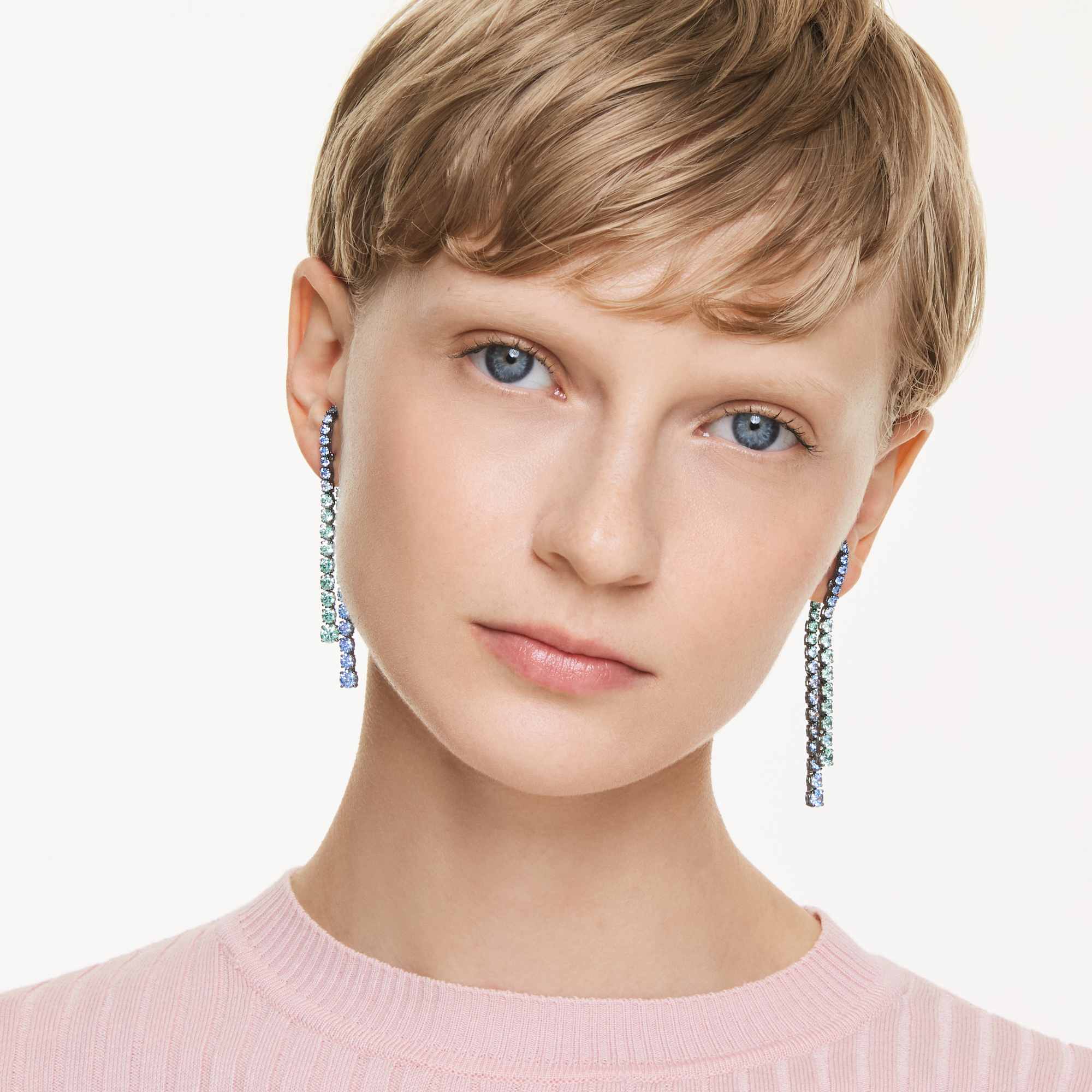 matrix-drop-earrings-gradient-of-round-cuts-multicolored-ruthenium-plated-swarovski-5741390