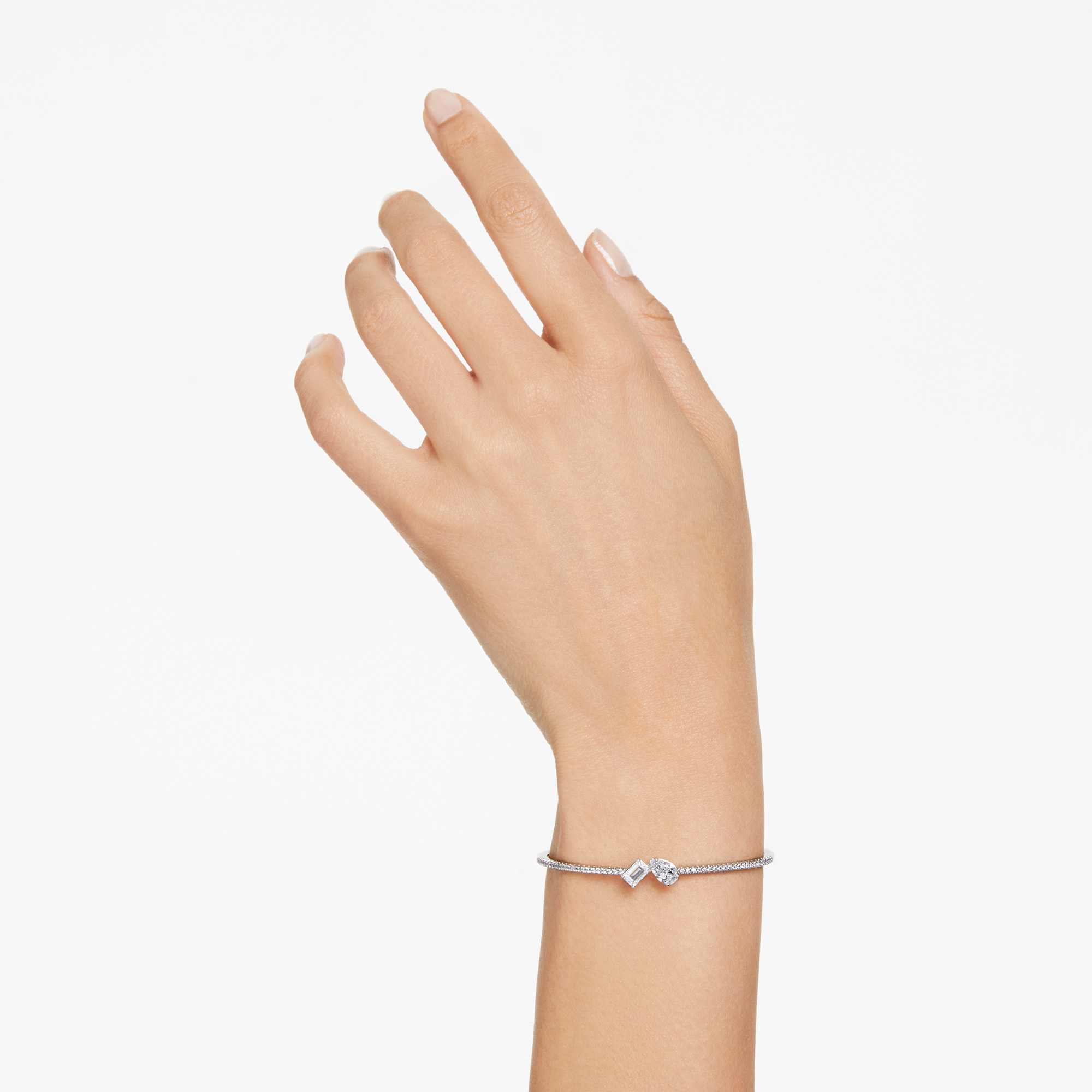 mesmera-bangle-mixed-cuts-white-rhodium-plated-swarovski-5667253