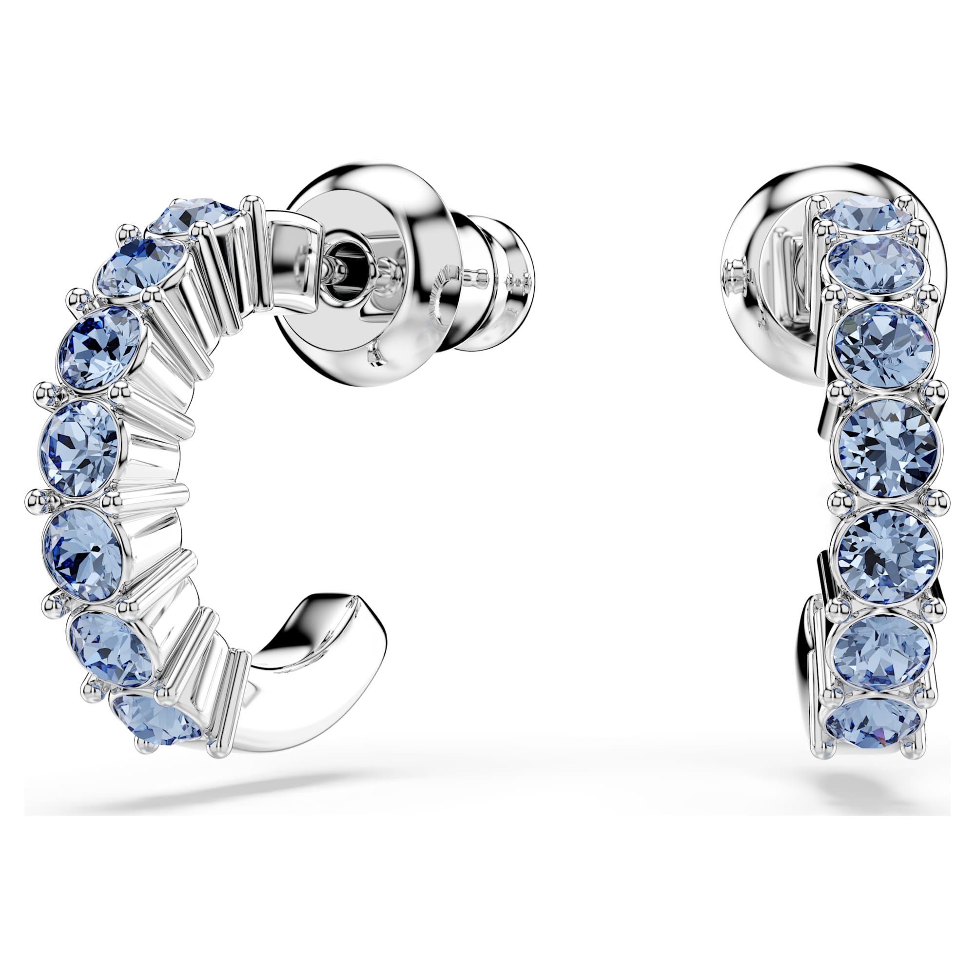 mini-hoop-earrings-round-cut-blue-rhodium-plated-swarovski-5725789