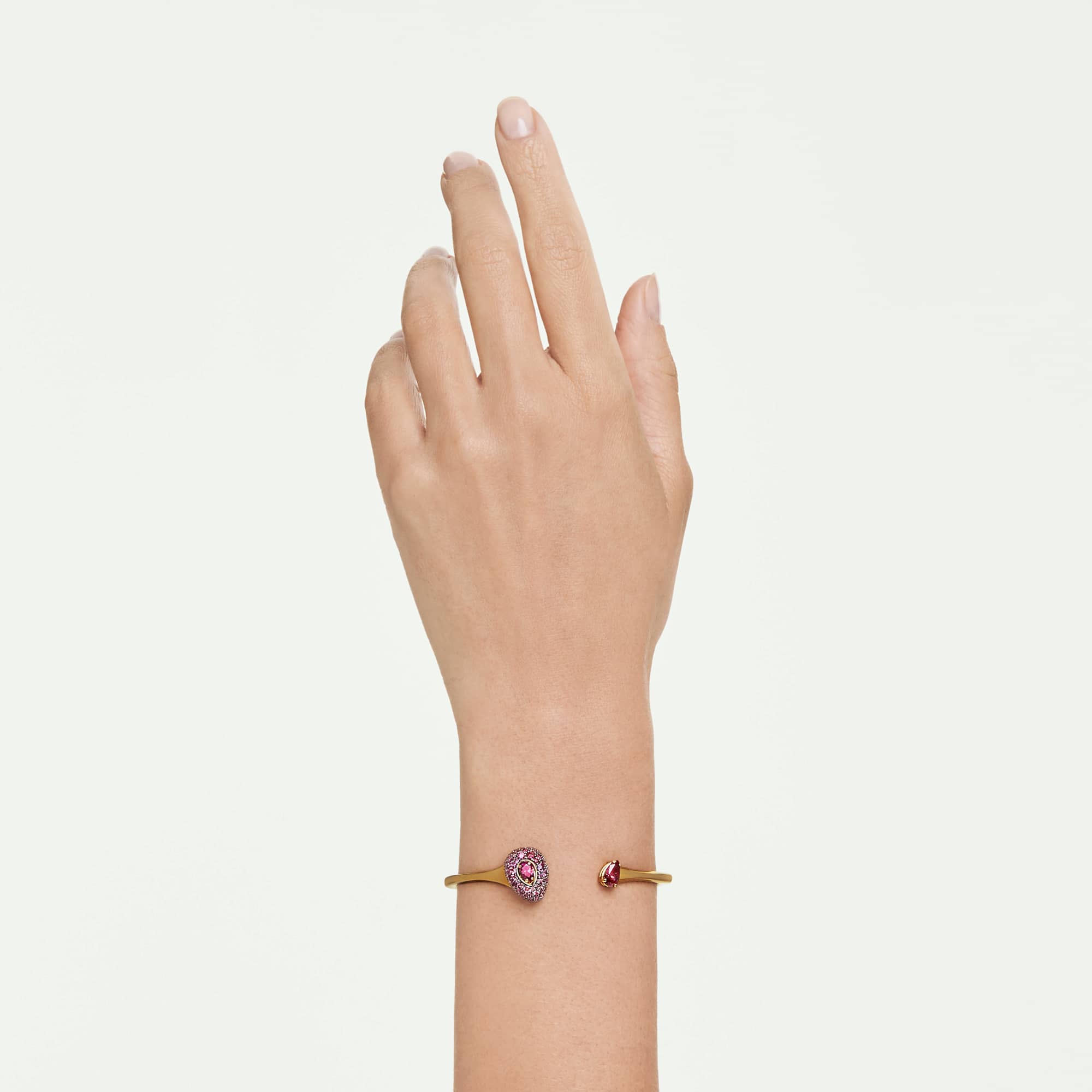 sublima-bangle-pear-cut-red-18k-gold-finish-swarovski-5752894