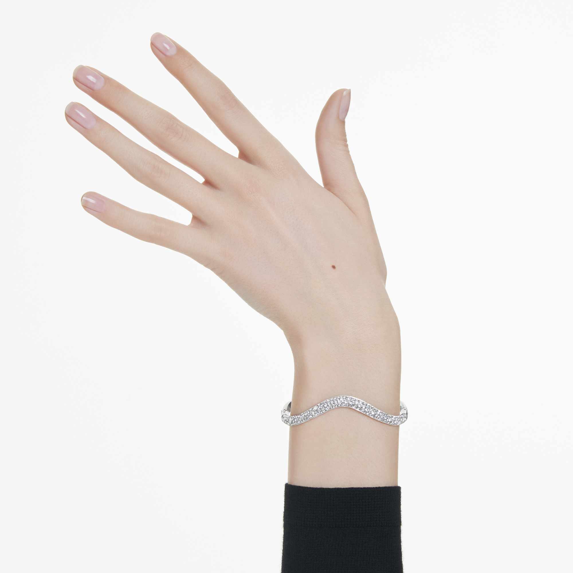 sublima-bangle-round-cut-white-rhodium-plated-swarovski-5692104