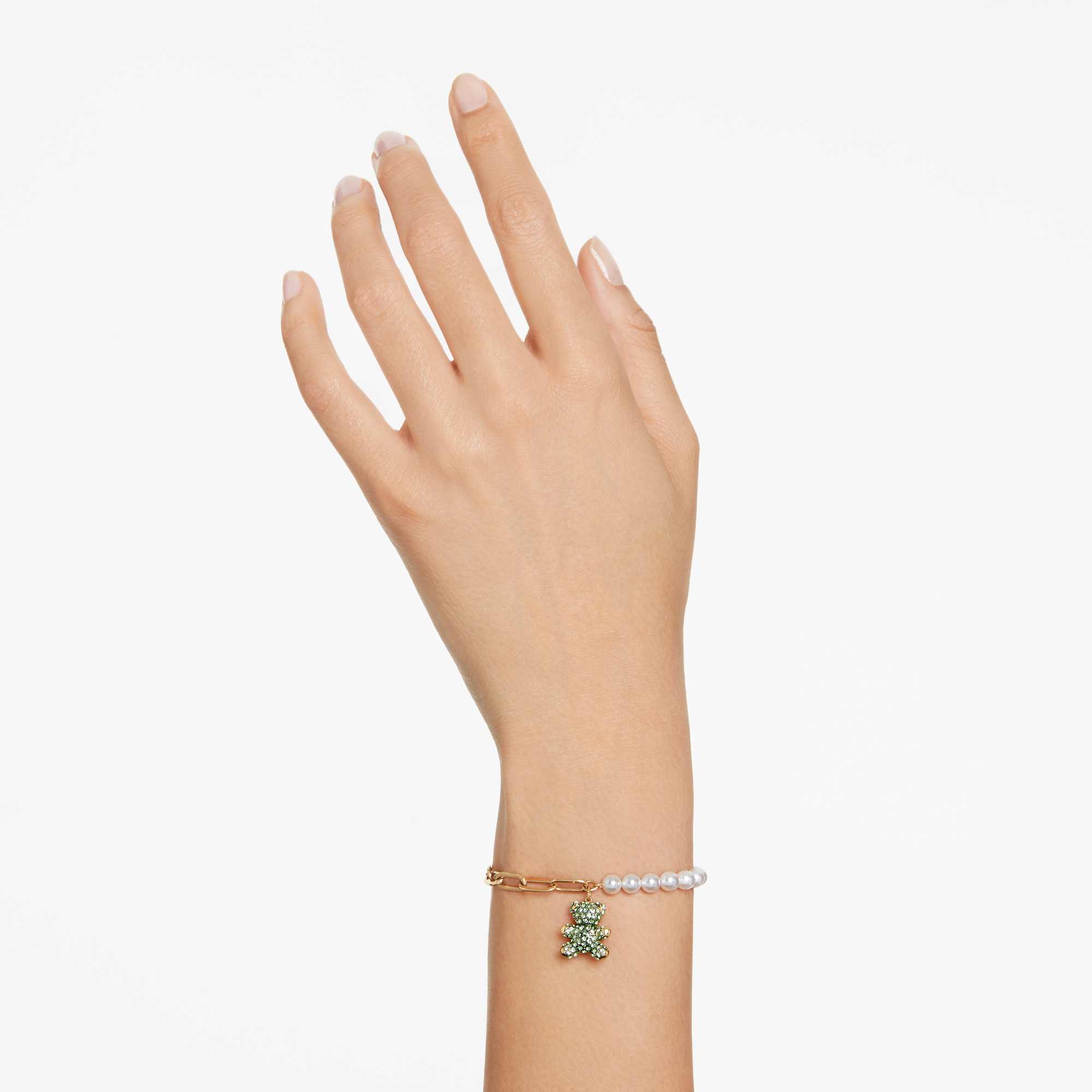 teddy-bracelet-crystal-pearl-bear-green-18k-gold-finish-swarovski-5669167